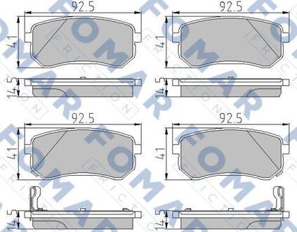 FO927681 FOMAR Тормозные колодки (набір)