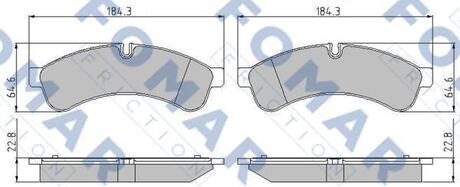 FO929281 FOMAR Тормозные колодки (набір)