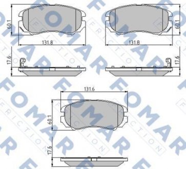 FO932381 FOMAR Тормозные колодки (набір)