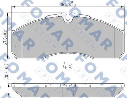 FO933581 FOMAR Тормозные колодки (набір)