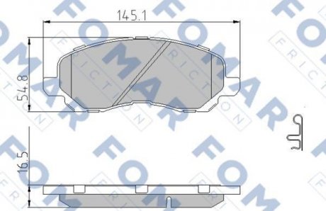 FO935881 FOMAR Тормозные колодки (набір)