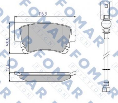 FO936681 FOMAR Тормозные колодки (набір)