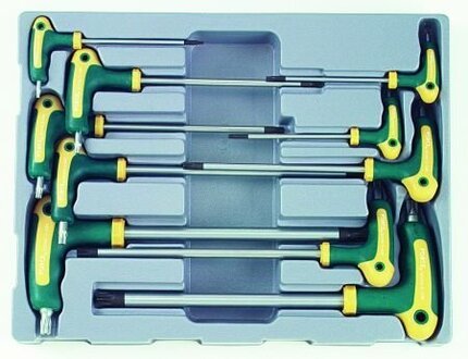 51010T FORCE Набор TORX в Г-обр, рукоятке c отв, T-10H-T-55H 10 ед