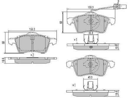 FBP-1061-01 FREMAX Колодки передние R15