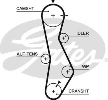 5579XS Gates Ремень зубч. грм hyundai santa fe, tucson 2.0, 2.2 crdi (пр-во gates)