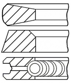 08-335900-00 GOETZE Комплект кілець поршня двигуна (на 1 цилиндр)