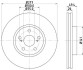 HELLA PRO TOYOTA Гальмівний диск передн. AVENSIS 1.6, 1.8, 2.0 03- 8DD 355 111-631