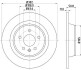 Тормозной диск зад. Ford Mondeo IV 07- (302x11) HELLA PAGID 8DD355118-841