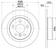 HELLA PRO BMW Диск гальмівний задній X1/F48 8DD 355 122-661