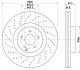 HELLA PRO HIGH CARBON DB Гальмівний диск передн. CLS 55 AMG, W221, SL 55 AMG, SLK 8DD 355 127-961