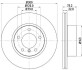 Гальмівний диск передній BMW 1/2/3/4 1,8-2,0 10- (300x22) 8DD 355 129-401