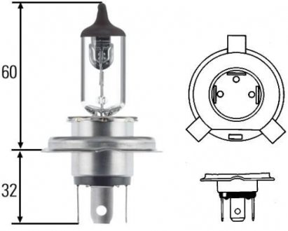 8GJ 002 525-361 HELLA Ліхтар накалу, основная фара