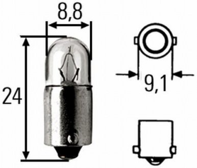 8GP002068131 HELLA Ліхтар накалу, Ліхтар накалу, внутренее освещение, Лампа, выключатель