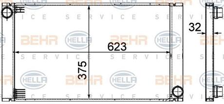 8MK 376 753-581 HELLA Радиатор