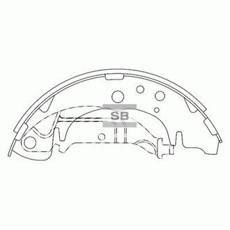 Колодка торм. барабан. kia carnival 2.5v6, 2.9td 00-01,hyundai trajet xg 99-01 задн. (sangsin) Hi-Q (SANGSIN) SA020