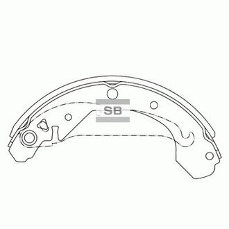 SA103 Hi-Q (SANGSIN) Колодка торм. барабан. chevrolet tacuma 00- задн. (пр-во sangsin)