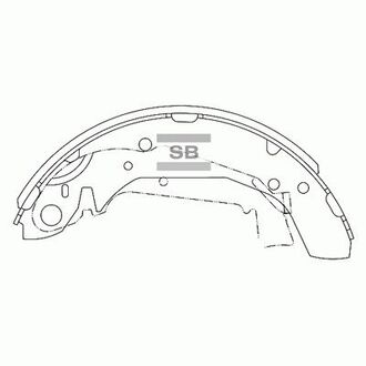 SA111 Hi-Q (SANGSIN) Комплект гальмівних колодок с 4 шт. барабанів