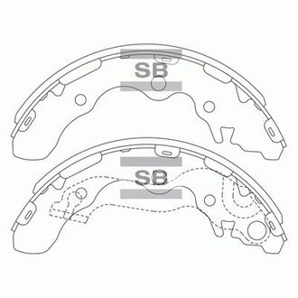 SA155 Hi-Q (SANGSIN) Колодки тормозные барабанные (SA155) SANGSIN