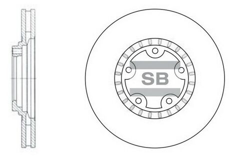 SD1030 Hi-Q (SANGSIN) Диск тормозной HYUNDAI PORTERII NEW STAREX передн. (пр-во SANGSIN)