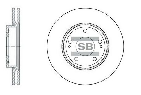 SD1051 Hi-Q (SANGSIN) Диск тормозной hyundai new sportage tucson передн. (пр-во sangsin)