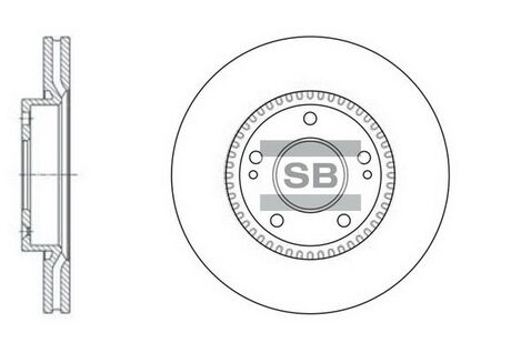 SD1056 Hi-Q (SANGSIN) Диск тормозной hyundai coupe 1.62.02.7 nf sonata 2.02.43.3 передн. (пр-во sangsin)