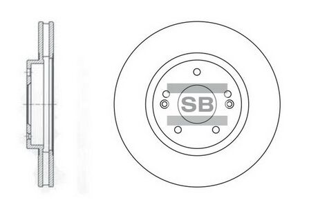 SD1060 Hi-Q (SANGSIN) Диск тормозной hyundai santafe 2.7(16) передн. (пр-во sangsin)