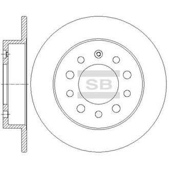 SD1083 Hi-Q (SANGSIN) Тормозной диск задний