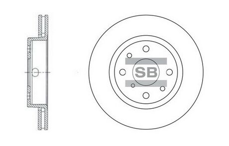 SD2015 Hi-Q (SANGSIN) Диск тормозной kia sephia shuma передн. (пр-во sangsin)