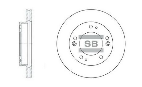 SD2019 Hi-Q (SANGSIN) Диск тормозной kia sporatige retona передн. (пр-во sangsin)