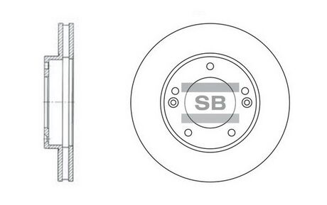 SD2026 Hi-Q (SANGSIN) Диск тормозной kia sorento передн. (пр-во sangsin)