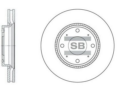 SD2029 Hi-Q (SANGSIN) Диск тормозной kia cerato(15) передн. (пр-во sangsin)