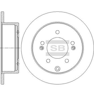 SD2042 Hi-Q (SANGSIN) Диск тормозной kia cerato ii saloon (td) 1.6 задн. (пр-во sangsin)