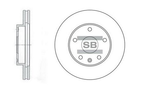 SD3006 Hi-Q (SANGSIN) Диск тормозной daewoo leganza 15 передн. (пр-во sangsin)