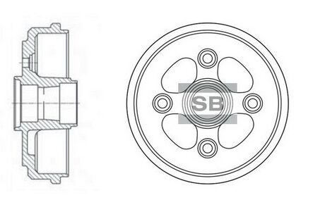 SD3011 Hi-Q (SANGSIN) Барабан тормозной daewoo matiz 04 spark задн. (пр-во sangsin)