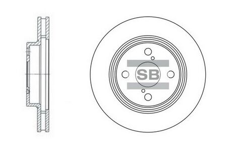 SD4006 Hi-Q (SANGSIN) Тормозной диск передний