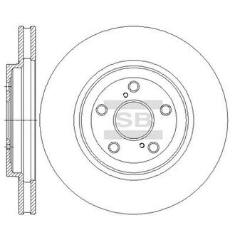 SD4033 Hi-Q (SANGSIN) Диск тормозной toyota lexus rx300, 350, 400, 450 передн. (пр-во sangsin)