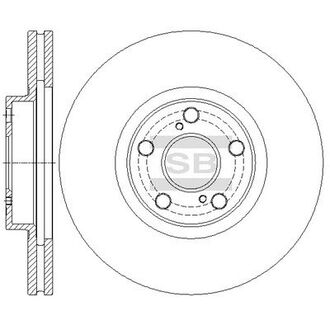 SD4046 Hi-Q (SANGSIN) Диск тормозной toyota avensis(t25), avensis estate (t25) 03-08 передн. (пр-во sangsin)