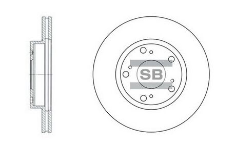 SD4102 Hi-Q (SANGSIN) Диск тормозной HONDA CIVIC (2006-2009) (пр-во SANGSIN)