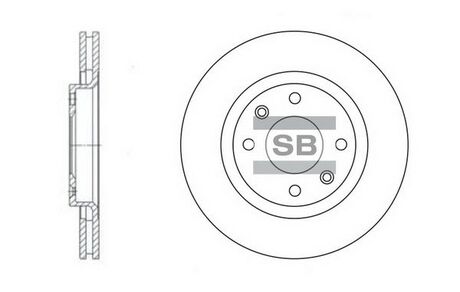 SD5001 Hi-Q (SANGSIN) Тормозной диск передний