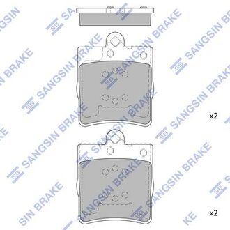 SP1089 Hi-Q (SANGSIN) Колодки дисковые задние