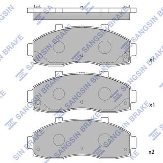 SP1091 Hi-Q (SANGSIN) Комплект гальмівних колодок - дискові