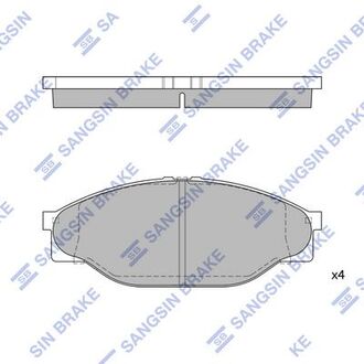 SP1139 Hi-Q (SANGSIN) Колодка торм. диск. toyota hi-aсe передн. (пр-во sangsin)