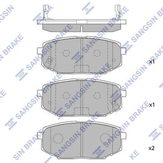 SP1185 Hi-Q (SANGSIN) Колодка торм. kia opirus передн. (пр-во sangsin)