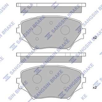 SP1233 Hi-Q (SANGSIN) Колодка торм. диск. toyota rav4 1.8i 16v 01.02- передн. (пр-во sangsin)