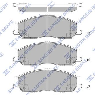 SP1235 Hi-Q (SANGSIN) Колодки тормозные дискові