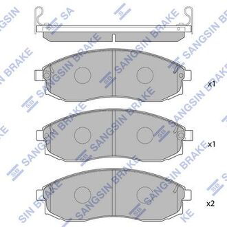 SP1256 Hi-Q (SANGSIN) Колодка торм. диск. nissan maxima qx 2.5 v6 24v, 3.0 94-00 передн. (пр-во sangsin)