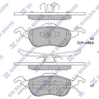 SP1259 Hi-Q (SANGSIN) Колодка торм. диск. ford focus передн. (пр-во sangsin)