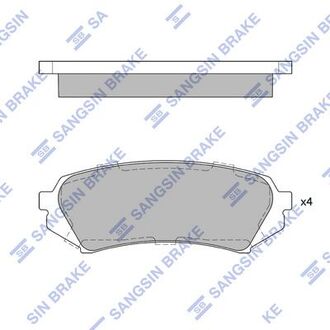 SP1380 Hi-Q (SANGSIN) Колодка торм. диск. toyota landcruiser 100 4.2tdi 24v 98.01- задн. (пр-во sangsin)