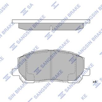 SP1384 Hi-Q (SANGSIN) Колодка торм. диск. lexus rx 300 v6, 2wd 00 - 01 передн. (пр-во sangsin)