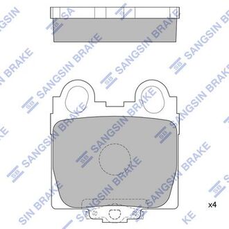 SP1554 Hi-Q (SANGSIN) Колодки дискового тормоза